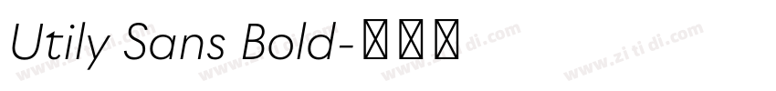 Utily Sans Bold字体转换